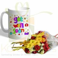 Flowers With Get Well Soon Mug