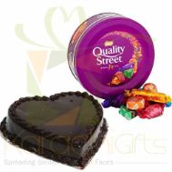 Quality Street With Heart Cake