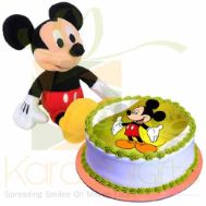 Mickey Toy With Mickey Cake