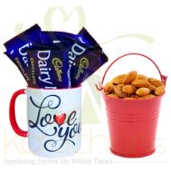 Almond Bucket With Love Choc Mug