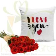 Love Cushion 1 Dozen Roses