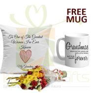 FREE Mug With Cushion n Flowers