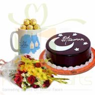 Choc Mug Eid Cake Flowers