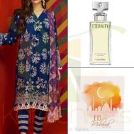 Khaadi Suit+Perfume+Card