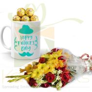 Ferrero Mug With Flowers For Pappa