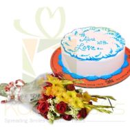 Fathers Day Cake With Flowers