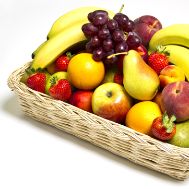 Mix Fruits In A Cane Basket 8-9KG