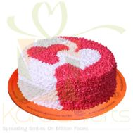 Red And White Heart Cake By Sachas