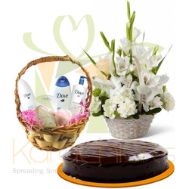 Dove Kit, Cake And Flowers