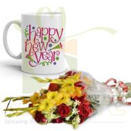New Year Mug With Flowers