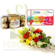 Gift Card With Chocs And Flowers