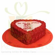 Heart Red Flowers Cake - Sachas