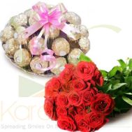 Rocher Tray With Roses