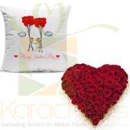 Rose Heart With Cushion