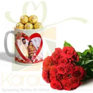 Ferrero In A Love Picture Mug With Red Roses